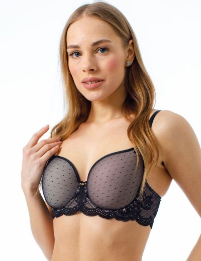 Бюстгальтер спейсер Coquette Revue ROSES 84117-18, Цвет: черный, Размеры: 90F, изображение 3