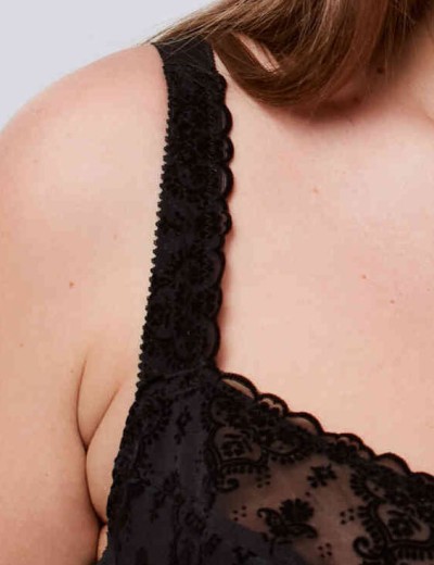 Бюстгальтер полумягкий Elli 9001 черный бархат, Цвет: бархат черный, Размеры: 80C, изображение 5 Бюстгальтер полумягкий Elli 9001 черный бархат, Цвет: бархат черный, Размеры: 80C, изображение 5