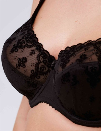 Бюстгальтер полумягкий Elli 9001 черный бархат, Цвет: бархат черный, Размеры: 80C, изображение 6 Бюстгальтер полумягкий Elli 9001 черный бархат, Цвет: бархат черный, Размеры: 80C, изображение 6