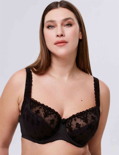 Бюстгальтер полумягкий Elli 9001 черный бархат, Цвет: бархат черный, Размеры: 80C, изображение 4 Бюстгальтер полумягкий Elli 9001 черный бархат, Цвет: бархат черный, Размеры: 80C, изображение 4