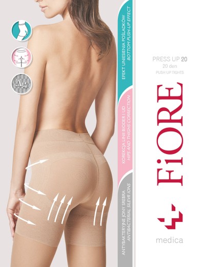 Колготки из микрофибры Fiore 5202/M PRESS UP 40 den светло-бежевый, Цвет: светло-бежевый, Размеры: 2, изображение 2