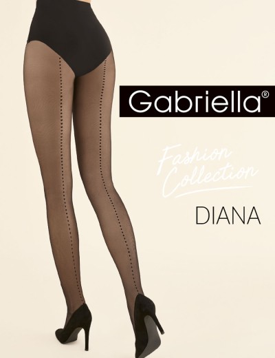 Колготки с имитацией шва Gabriella 414 DIANA 20 den чёрный, Цвет: чёрный, Размеры: 2, изображение 3