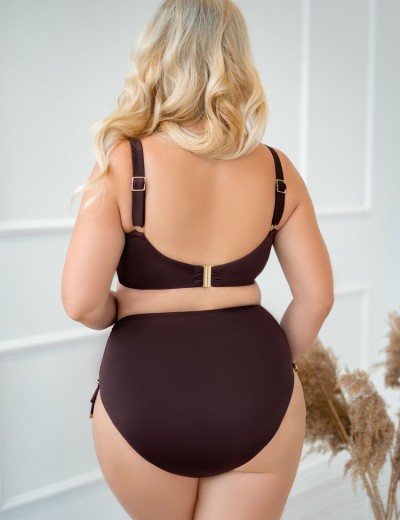 Высокие плавки женские Kris Line KORFU High Waist, Цвет: коричневый, Размеры: L, изображение 4