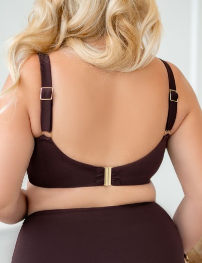 Мягкий бюстгальтер от купальника Kris Line KORFU soft roma, Цвет: коричневый, Размеры: 100FF, изображение 2