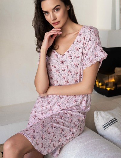 Сорочка трикотажная Mia-Amore INESSA 5011, Цвет: пудра, Размеры: S/M, изображение 4