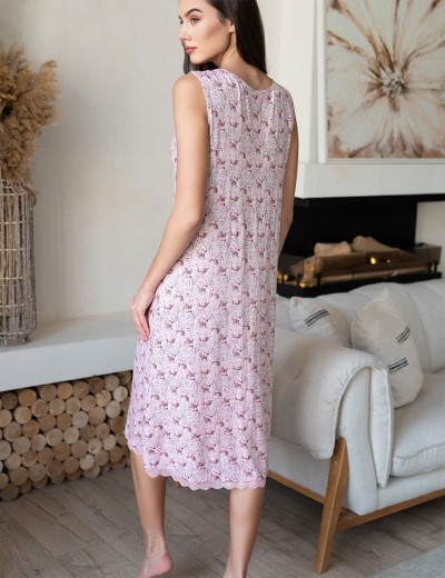 Сорочка большого размера Mia-Amore INESSA 5015, Цвет: пудра, Размеры: 4XL, изображение 2