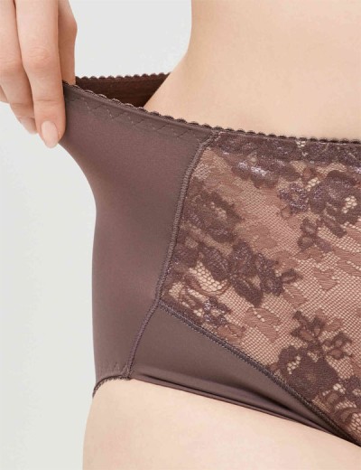 Трусы слипы высокие Milavitsa 256180 шоколадный трюф, Цвет: шоколадный трюф, Размеры: 3XL, изображение 3