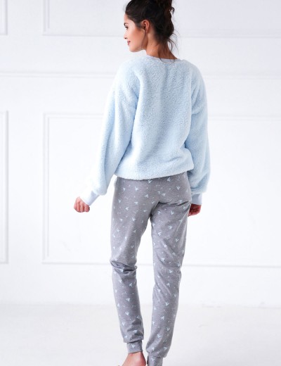 Теплая пижама с брюками Sensis IDOLE, Цвет: голубой, Размеры: S, изображение 3