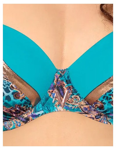 Лиф купальный уплотненный Ava SK141 U turquoise, Цвет: туркус, Размеры: 95G, изображение 4