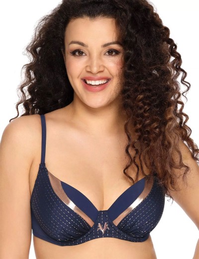 Верх купальника с уплотненной чашкой Ava SK137 U atramento, Цвет: чернильный, Размеры: 85E, изображение 3