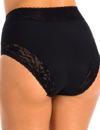 Высокие слипы с кружевом Janira SOFT LACE 1030473 SLIP HIGH black, Цвет: black (черный), Размеры: XL, изображение 2