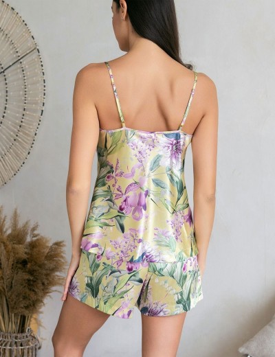 Пижама майка и шорты шёлк Mia-Amore IOLANTA 3952, Цвет: мультицвет, Размеры: S, изображение 2