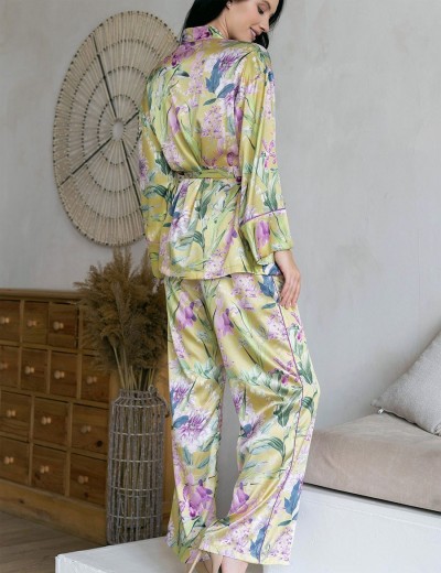 Пижама тройка из натурального шелка Mia-Amore IOLANTA 3955, Цвет: мультицвет, Размеры: S, изображение 4