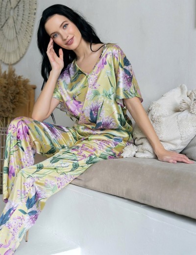 Комплект двойка из натурального шелка Mia-Amore IOLANTA 3956, Цвет: мультицвет, Размеры: XL, изображение 4