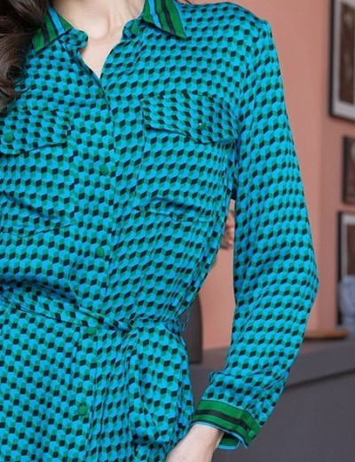 Длинная рубашка Mia-Amore KAILI 5039, Цвет: малахит, Размеры: 5XL, изображение 5