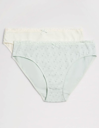 Набор трусов слипов Ysabel Mora 19405 MIDI (2 шт), Цвет: голубой+экрю, Размеры: XL, изображение 5