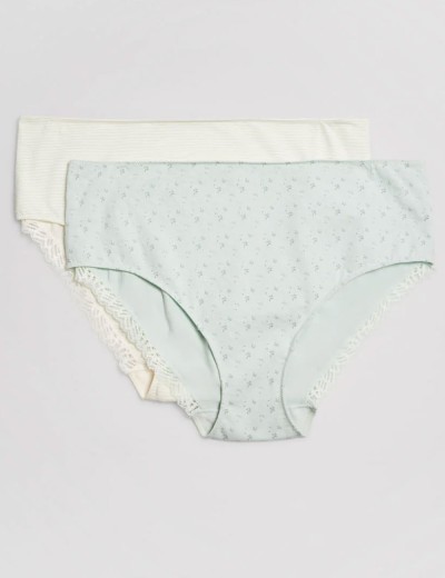 Высокие слипы Ysabel Mora 19406 HIGH WAIST в наборе из 2-х штук, Цвет: голубой+экрю, Размеры: 2XL, изображение 5