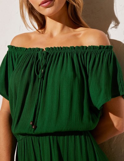 Платье пляжное с ассиметричным подолом Ysabel Mora 85918 зеленый, Цвет: зеленый, Размеры: S, изображение 3