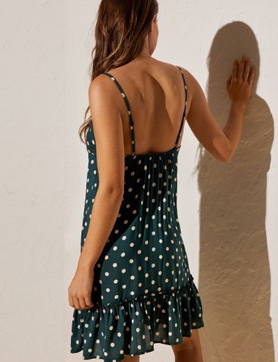 Пляжный сарафан с рюшей Ysabel Mora 85954 зеленый/белый, Цвет: зеленый/белый, Размеры: S, изображение 2