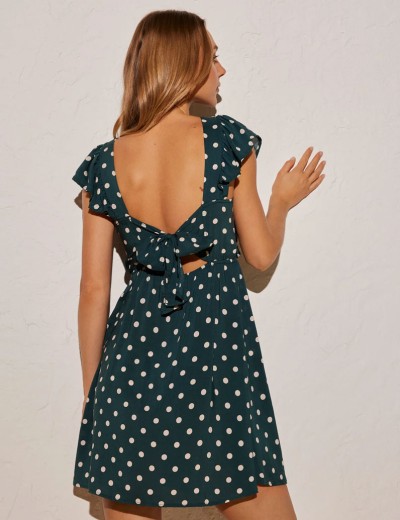 Платье пляжное в горох Ysabel Mora 85955 зеленый/белый, Цвет: зеленый/белый, Размеры: S, изображение 2