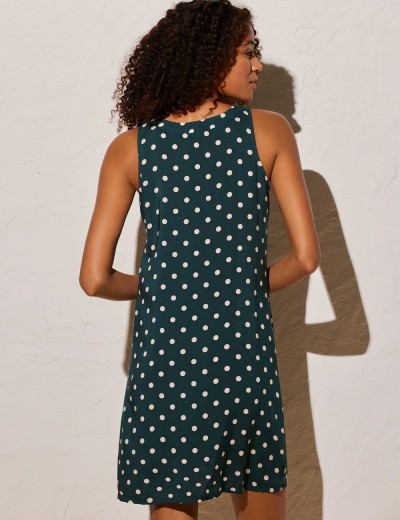 Платье пляжное в горох Ysabel Mora 85957 зеленый/белый, Цвет: зеленый/белый, Размеры: S, изображение 2
