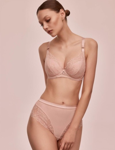 Бюстгальтер с пуш-ап Alles GLOW P-UP roz, Цвет: пудровый, Размеры: 70F, изображение 5