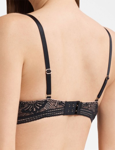 Бюстгальтер со съемным пуш-ап Esotiq TINGLE 40170 черный+бежевый, Цвет: черный+бежевый, Размеры: 75C, изображение 2