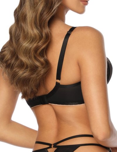 Мягкий кружевной бюстгальтер Kinga AURA 1062-SC, Цвет: черный, Размеры: 75F, изображение 4