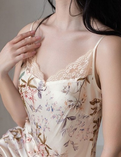 Ночная сорочка из шелка и вискозы Mia-Amore AMELY 5040 молоко, Цвет: молоко, Размеры: 3XL, изображение 5