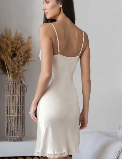 Короткая шелковая сорочка Mia-Amore AMELY 5041 молоко, Цвет: молоко, Размеры: M, изображение 2