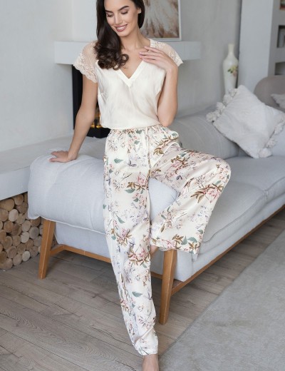 Комплект топ с широкими брюками Mia-Amore AMELY 5046 молоко, Цвет: молоко, Размеры: 3XL, изображение 4