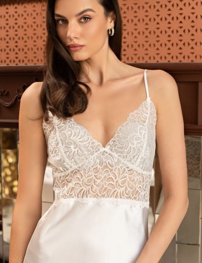 Атласная сорочка Mia-Amore MISTY 7261 белый, Цвет: белый, Размеры: L, изображение 4