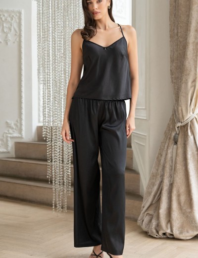 Комплект тройка из атласа и кружева Mia-Amore MISTY 7266 черный, Цвет: черный, Размеры: S, изображение 3