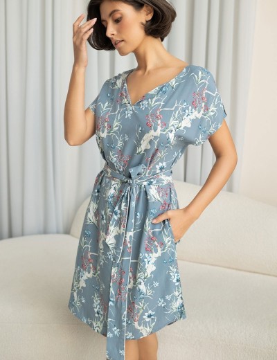 Платье домашнее Mia-Amore ZOE 1964, Цвет: серый, Размеры: 2XL/3XL, изображение 3