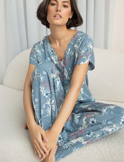 Комплект из тканой вискозы Mia-Amore ZOE 1966, Цвет: серый, Размеры: S, изображение 4