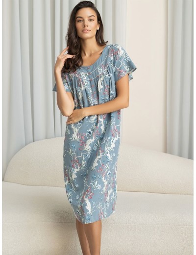 Ночная сорочка большого размера Mia-Amore ZOE 1968, Цвет: серый, Размеры: 2XL, изображение 3