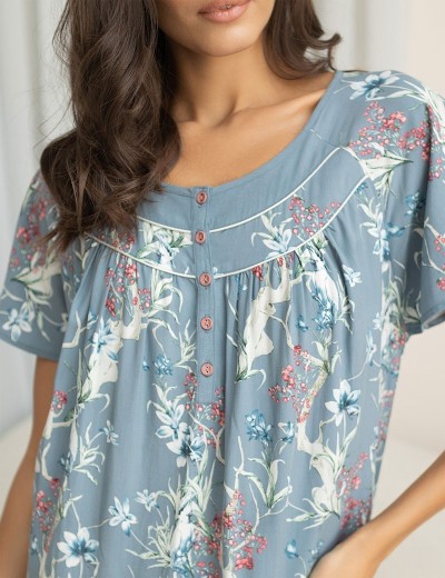 Ночная сорочка большого размера Mia-Amore ZOE 1968, Цвет: серый, Размеры: 2XL, изображение 4