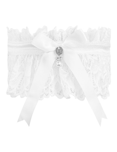 Кружевная подвязка Obsessive AMOR GARTER BLANCO, Цвет: белый, Размеры: UN, изображение 2