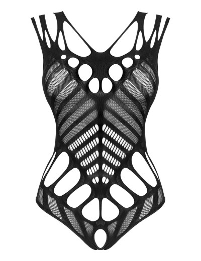 Боди сетка с доступом Obsessive B 139 CROTCHLESS TEDDY, Цвет: черный, Размеры: S/M/L, изображение 3