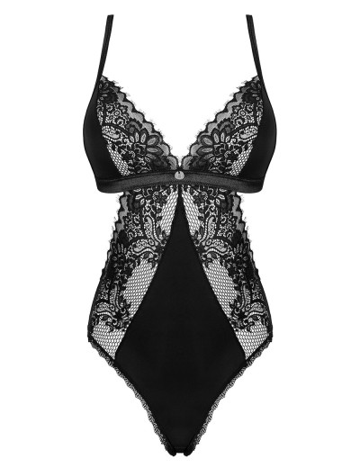 Соблазнительное боди Obsessive MADERRIS TEDDY, Цвет: черный, Размеры: XS/S, изображение 3