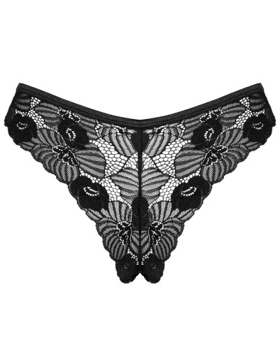 Кружевные трусики Obsessive SERENA LOVE PANTIES, Цвет: черный, Размеры: XS/S, изображение 4