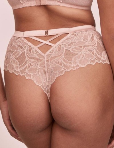 Стринги завышенные Alles GLOW stringi classic roz, Цвет: пудровый, Размеры: S, изображение 2