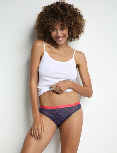 Набор хлопковых трусиков Dim LES POCKETS COTON 4C17 розы - 3 штуки, Цвет: розы, Размеры: S/M, изображение 3