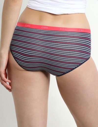 Набор хлопковых трусов брифов Dim LES POCKETS COTON 4C20 розы - 3 штуки, Цвет: розы, Размеры: S/M, изображение 2