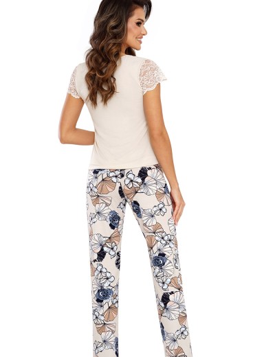 Пижама женская со штанами Donna SOFIA pyjamas, Цвет: бежевый, Размеры: L, изображение 3