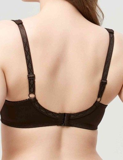 Бюстгальтер полумягкий с подкроем Lina A 6016 коричневый, Цвет: коричневый, Размеры: 75E, изображение 2