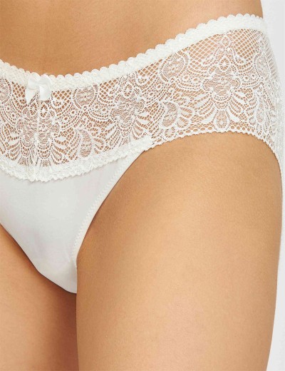 Трусы слипы Simona M 045 молоко-сетка, Цвет: молоко-сетка, Размеры: L, изображение 3