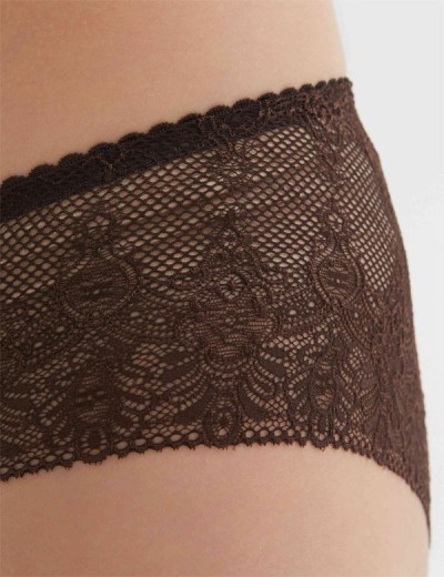 Трусы слипы Simona M 045 шоколад-сетка, Цвет: шоколад-сетка, Размеры: S, изображение 3
