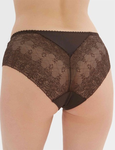 Трусы слипы Simona M 045 шоколад-сетка, Цвет: шоколад-сетка, Размеры: S, изображение 2