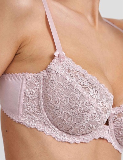 Кружевной мягкий бюстгальтер Simona M 484 лотос, Цвет: лотос, Размеры: 80E, изображение 4